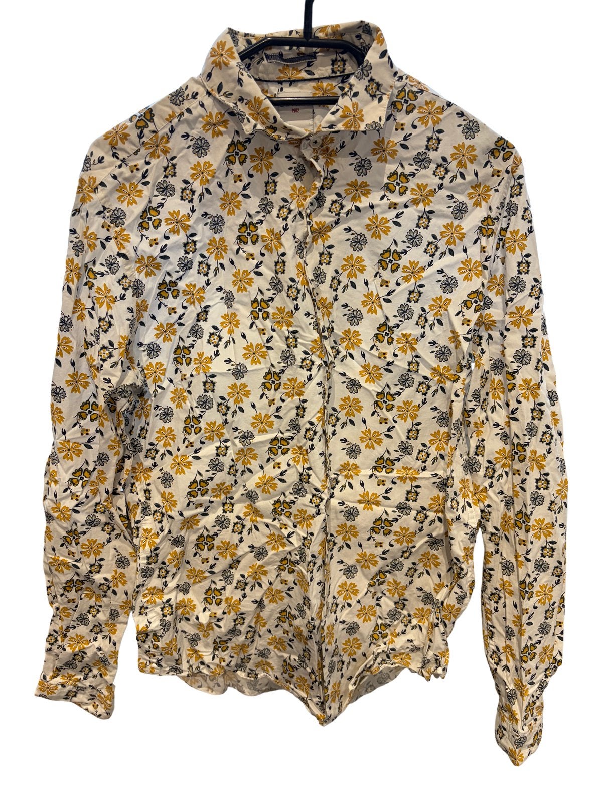 Chemise à fleurs Devred 1902  Taille M • ÉTAT PROCHE DU NEUF, Enlèvement ou Envoi, Comme neuf, Blanc, Tour de cou 39/40 (M)