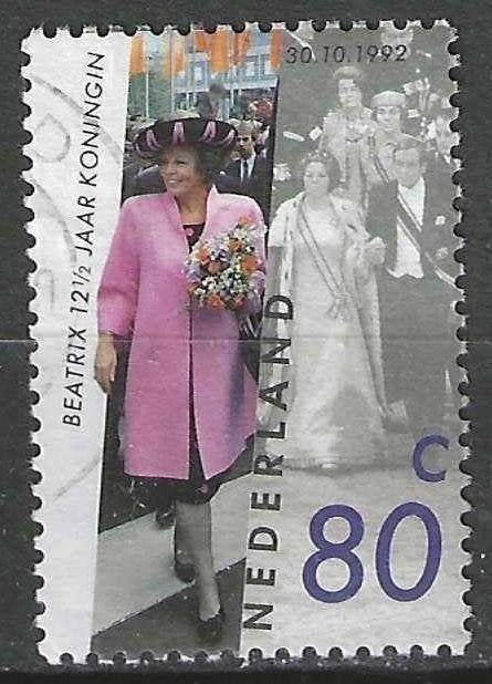 Nederland 1992 - Yvert 1414 - Koningin Beatrix (ST), Verzenden, Gestempeld