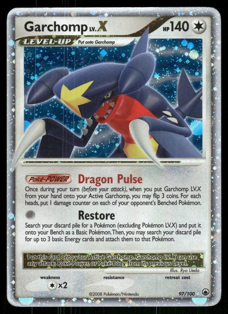 Garchomp LV.X 97/100 - Majestic Dawn, Hobby en Vrije tijd, Verzenden, Gebruikt