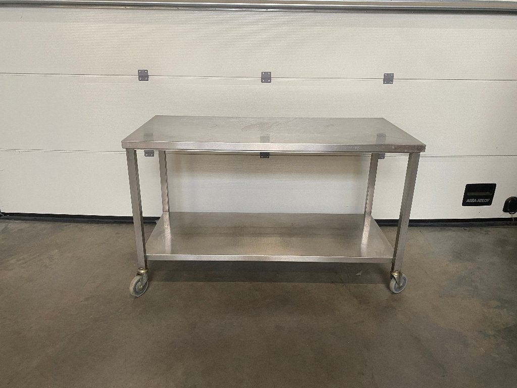 (116) Inox werktafel horeca op wielen, Zakelijke goederen, Ophalen, Gebruikt, Inox Meubilair