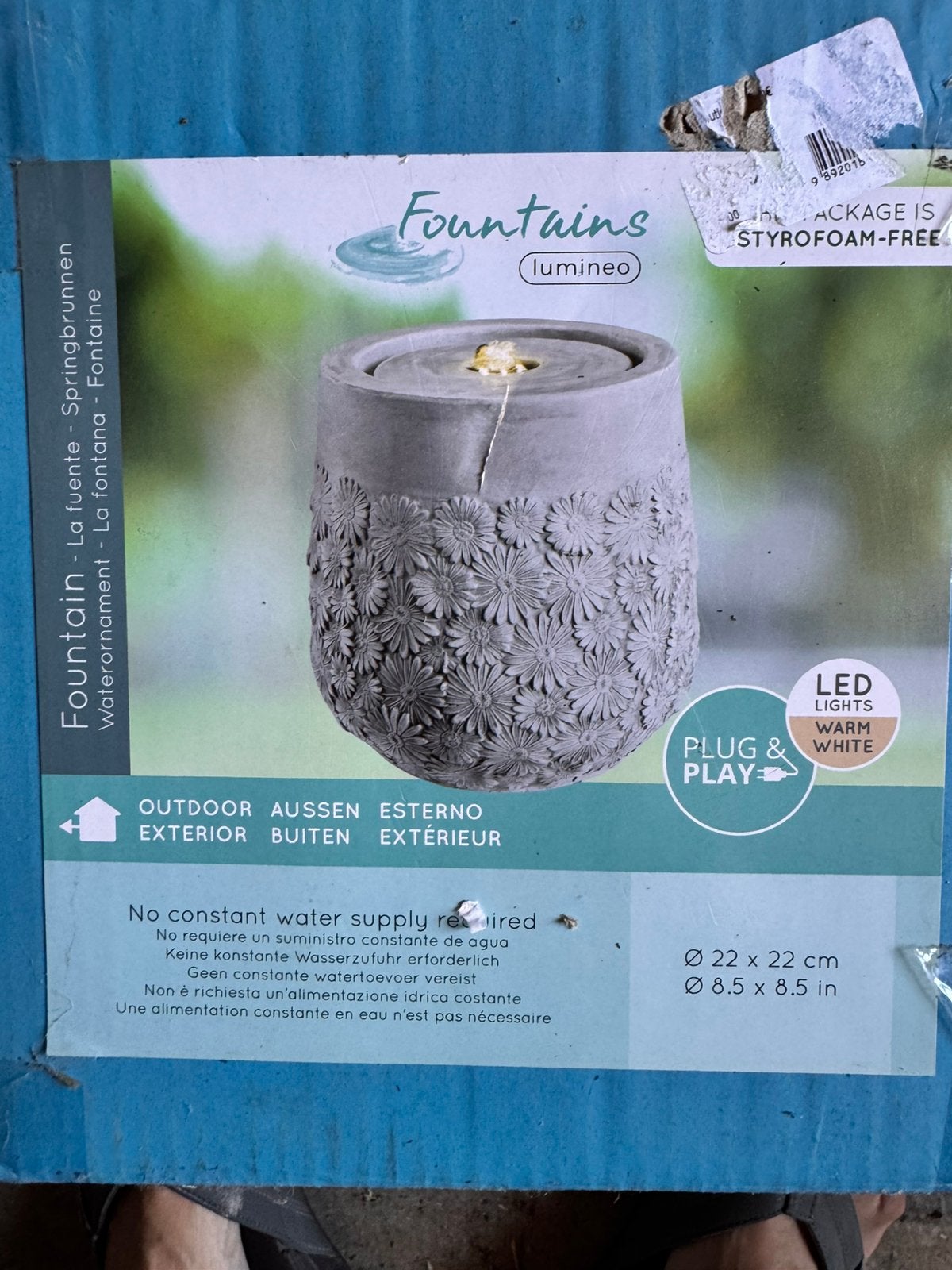 Fonteintje met sfeerverlichting, Tuin en Terras, Vijver-toebehoren, Ophalen, Nieuw