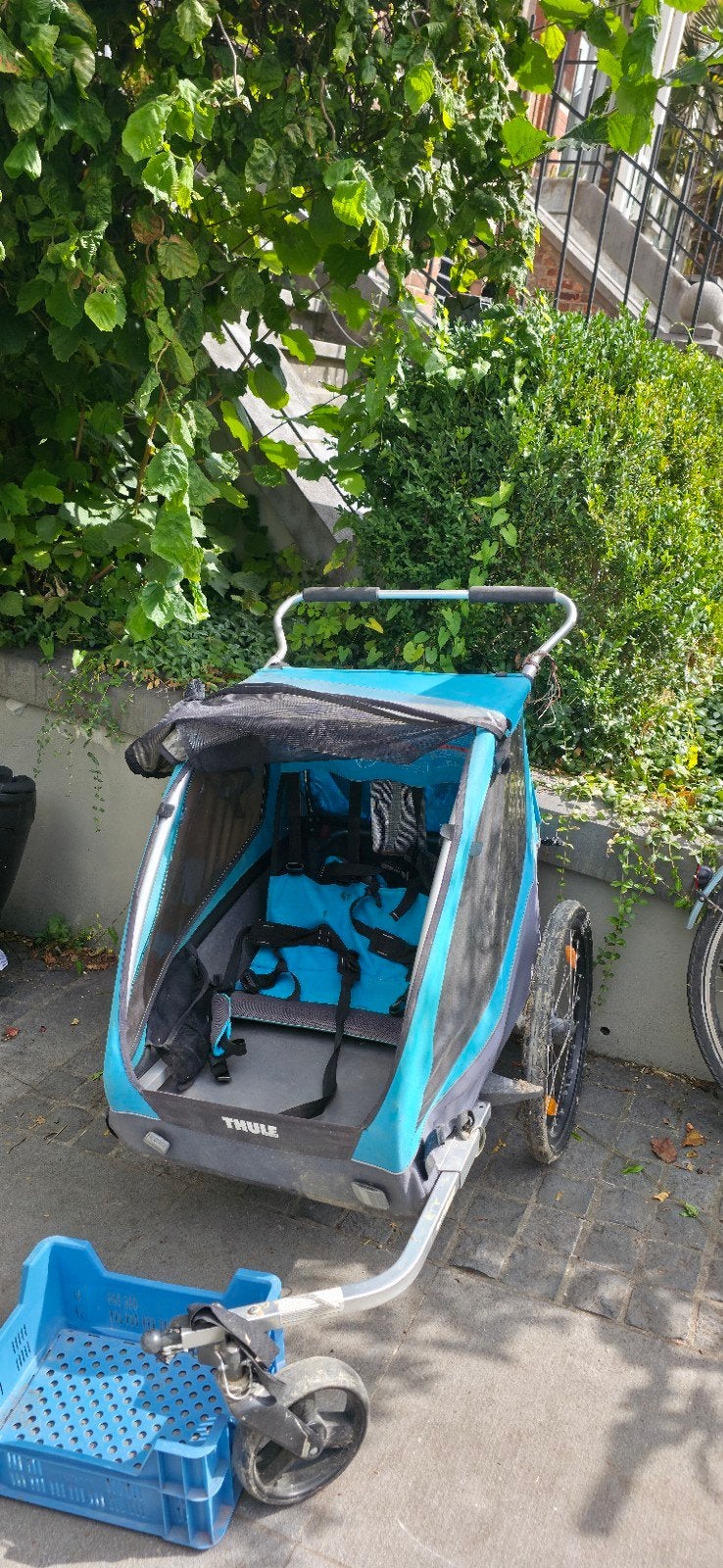 Thule - kinderwagen voor op de fiets, Fietsen en Brommers, Ophalen, Gebruikt, Opvouwbaar, 20 tot 40 kg