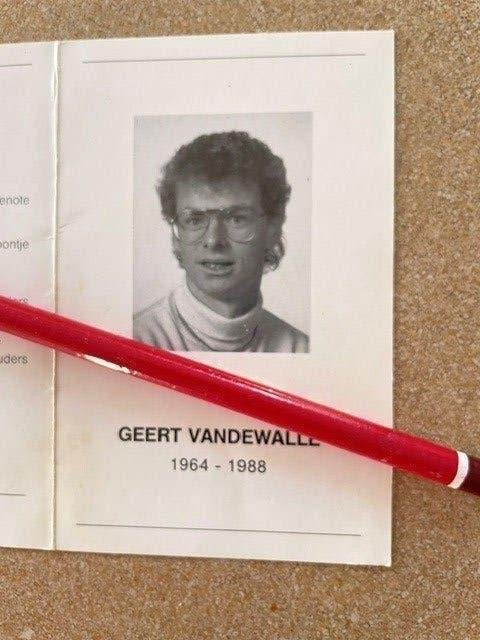 Wielrenner Belgisch Kampioen bij  Amateurs Geert Vandewalle, Enlèvement ou Envoi, Image pieuse