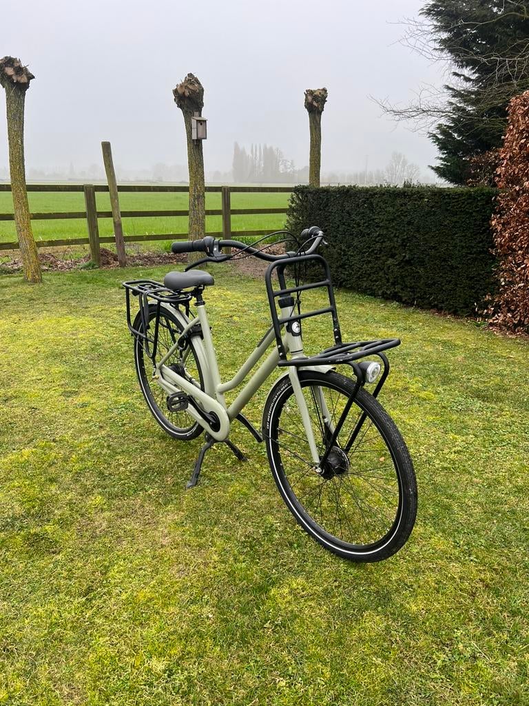 Gazelle heavy duty vrouwen fiets licht groen, Fietsen en Brommers, Ophalen, Gebruikt, Dubbele standaard, 56 cm of meer
