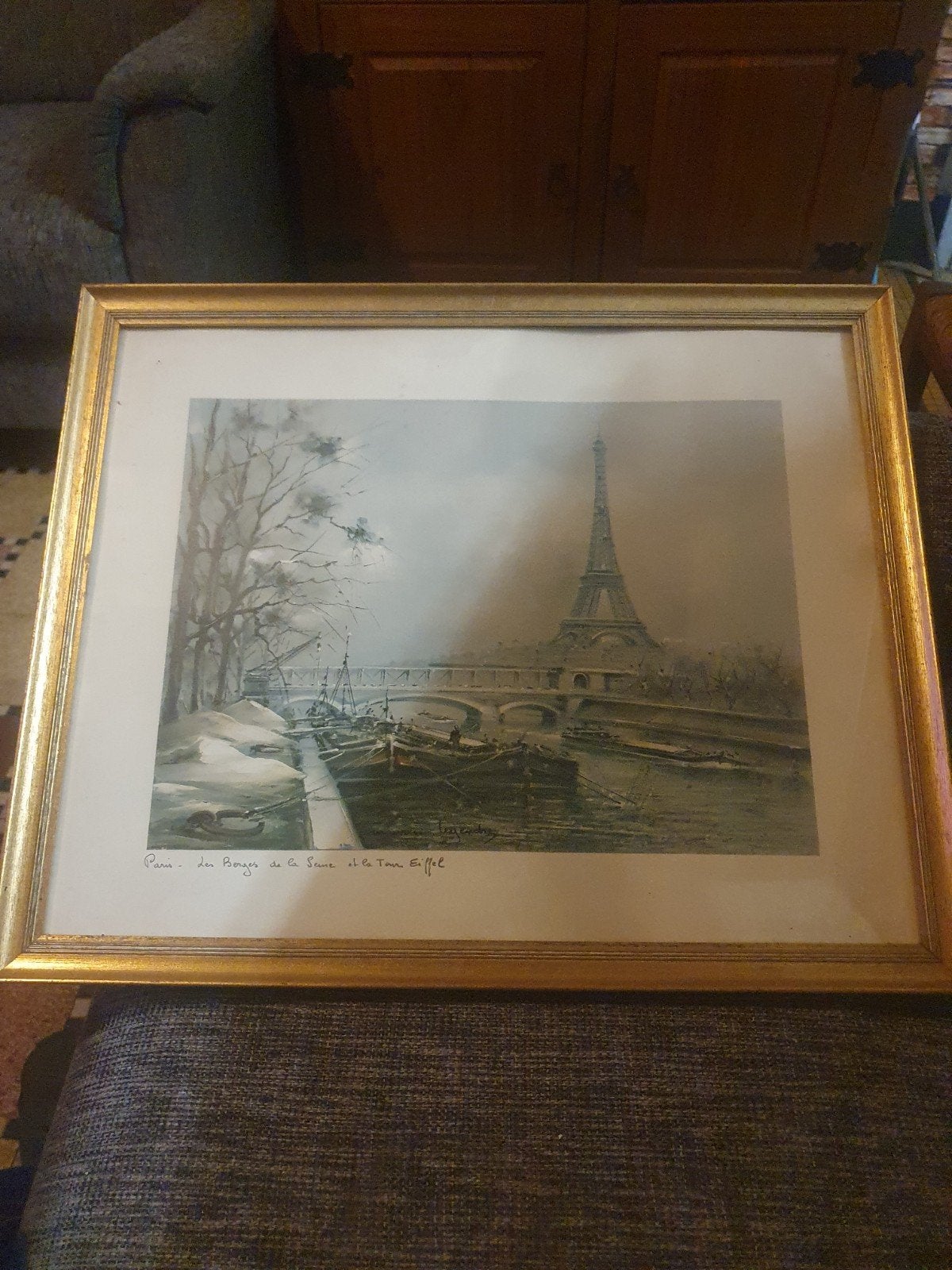 tour effel Paris maurisse legendre, Antiquités & Art, Enlèvement, Reproduction, Lithographie, Sous verre