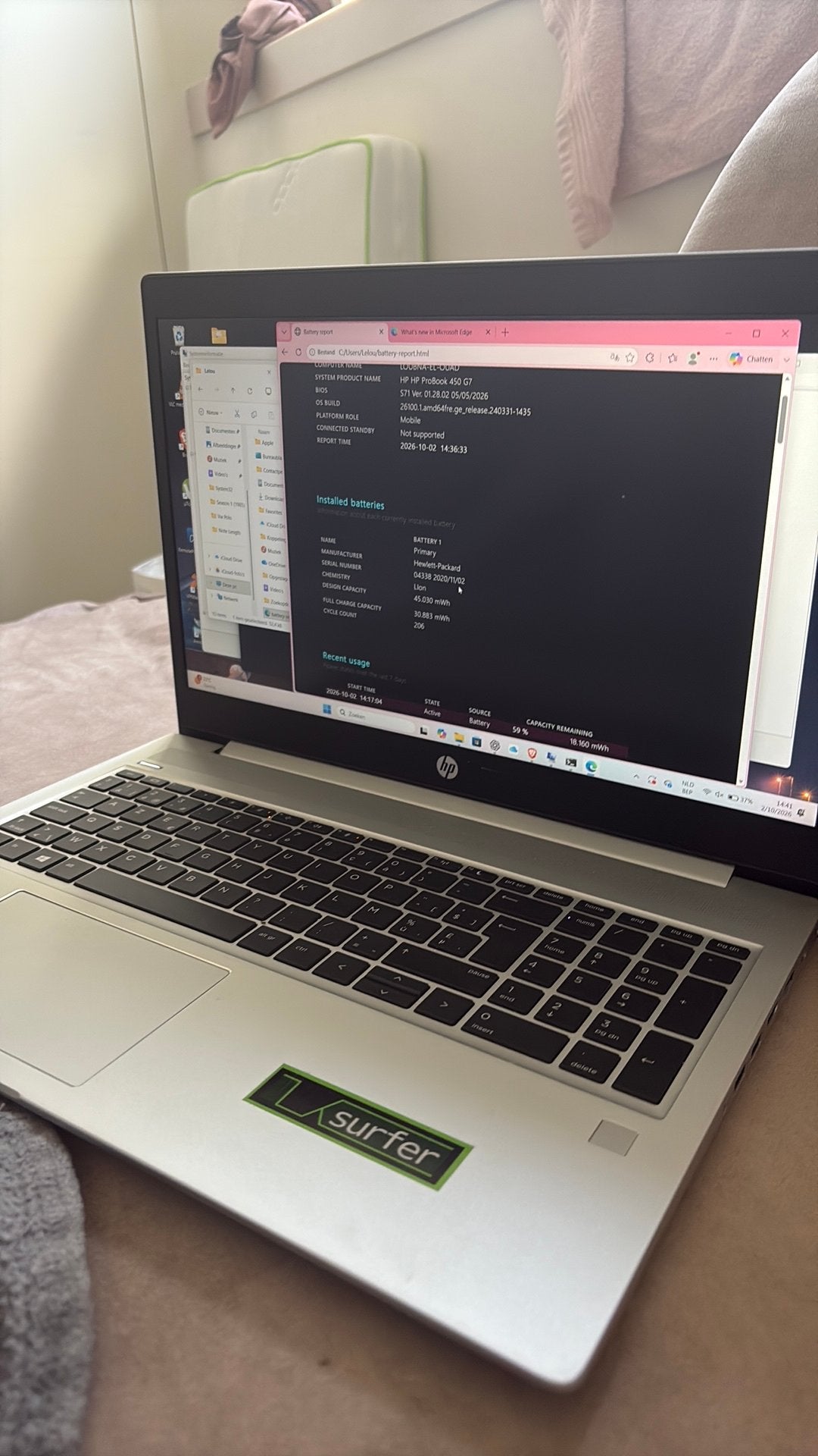 HP ProBook 450 G7, Informatique & Logiciels, Enlèvement, Comme neuf, SSD