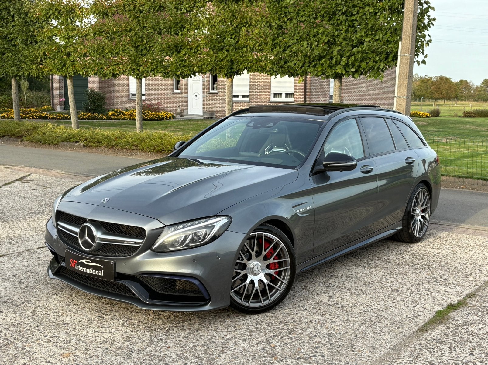 Mercedes C63 S AMG V8 BiTurbo Pano Headup Performance 510PK, Argent ou Gris, Achat, Euro 6, Entreprise