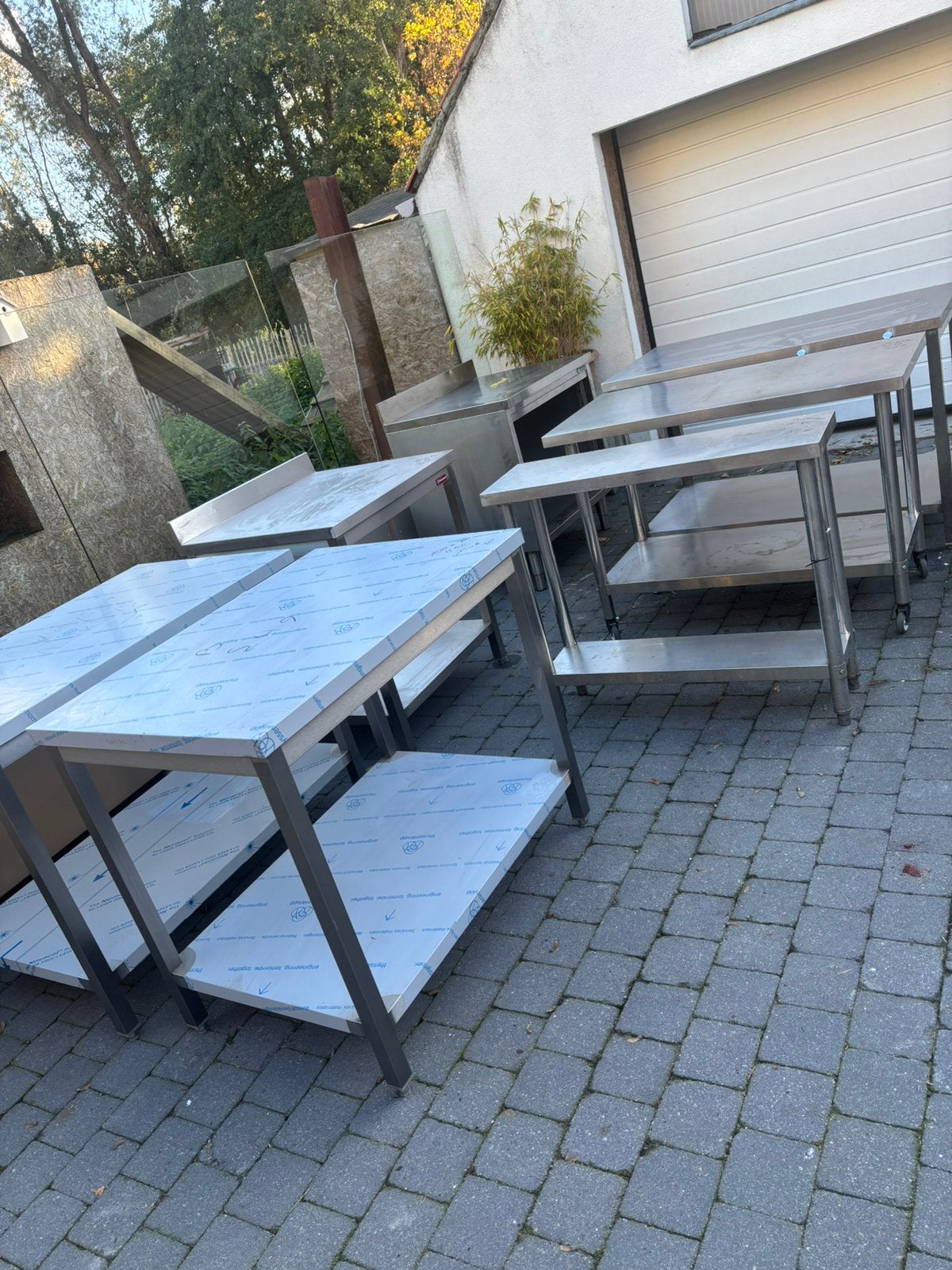 RVS inox werktafels, Ophalen, Gebruikt, Inox Meubilair