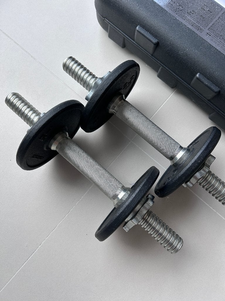 Halterset 20 kg – 2 Dumbbells – Gewichten met Koffer, Armen, Zo goed als nieuw, Halterset, Ophalen