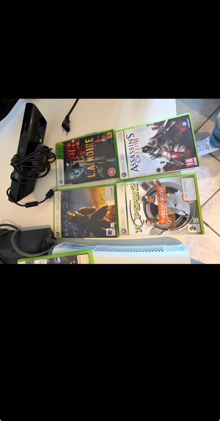Xbox 360 + camera, Games en Spelcomputers, Ophalen, Gebruikt, Met 1 controller, Met games