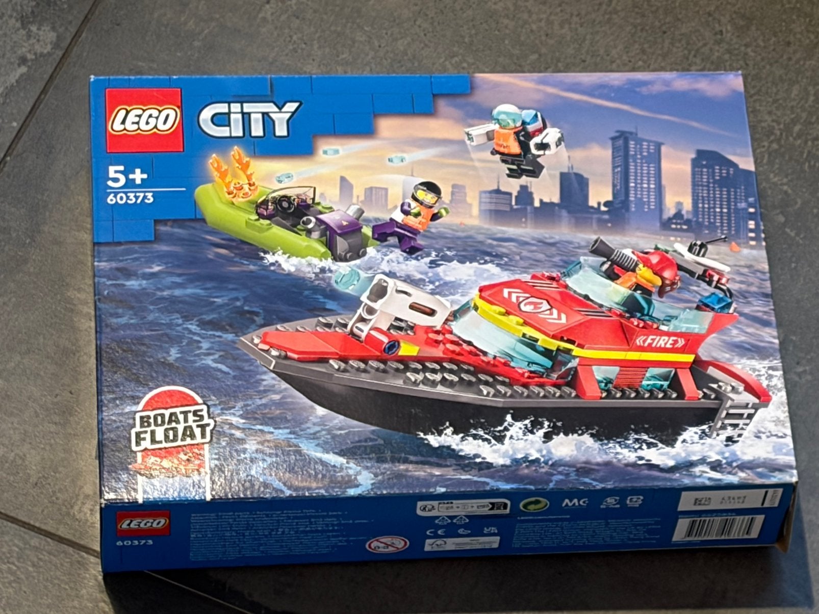 LEGO - City - 60373 - Reddingsboot brand, Inclusief instructies, City, Lego, Ophalen of Verzenden