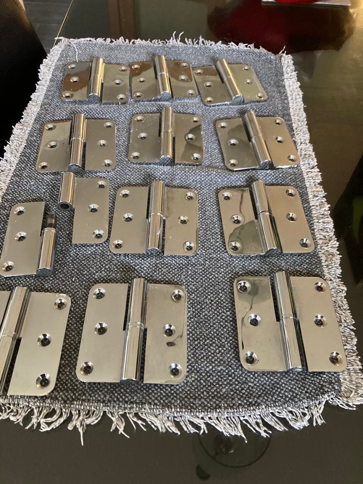 Deur scharnieren paumellen, Ophalen of Verzenden, Zo goed als nieuw, Inox