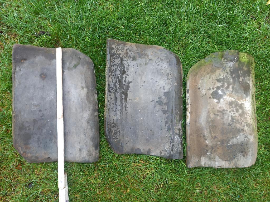Rustiek blauw gesmoorde dakpan, Boomse pan, Doe-het-zelf en Bouw, Ophalen, Gebruikt, Steen of Klei, Blauw