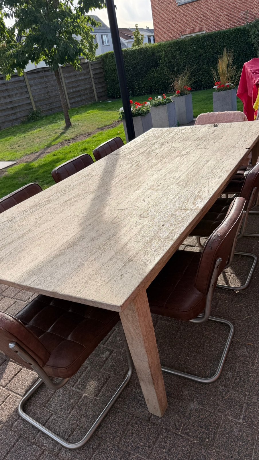 Teak tafel, Tuin en Terras, Ophalen, Gebruikt, Rechthoekig, Teakhout