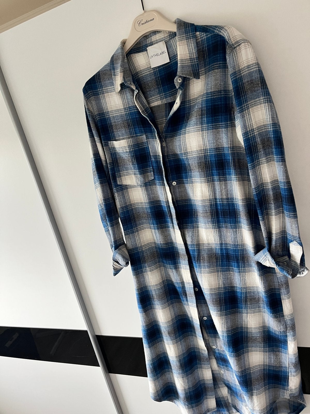 Hemdjurk Liv The Label, Kleding | Dames, Jurken, Maat 38/40 (M), Blauw, Ophalen of Verzenden, Zo goed als nieuw
