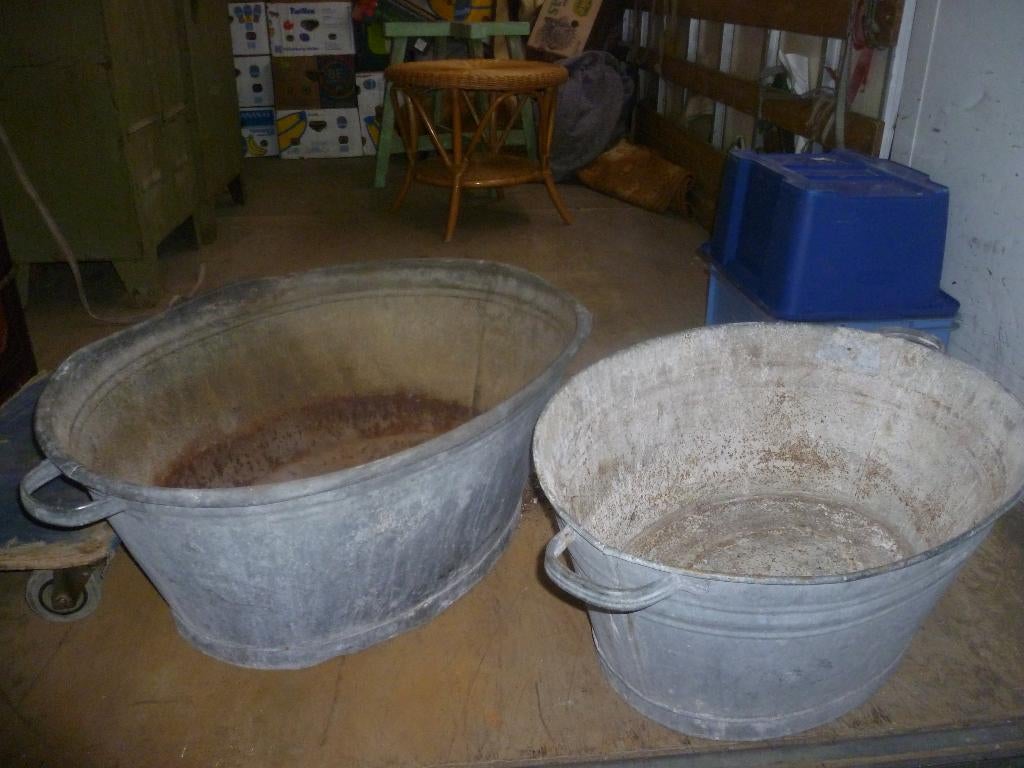 2 ZINKEN KUIPEN, Antiek en Kunst, Ophalen