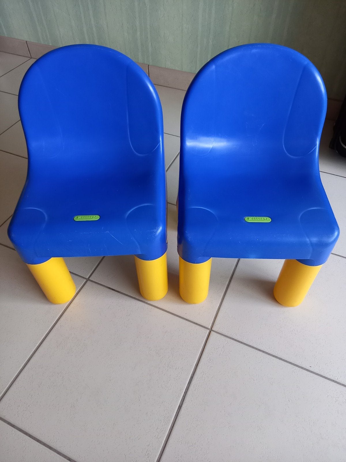Stoeltjes voor kinderen, blauw-geel, merk Berchet, Kinderen en Baby's, Ophalen, Gebruikt