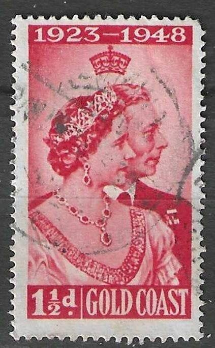 Gold Coast 1948 - Yvert 140 - Zilveren Jubileum (ST), Verzenden, Gestempeld