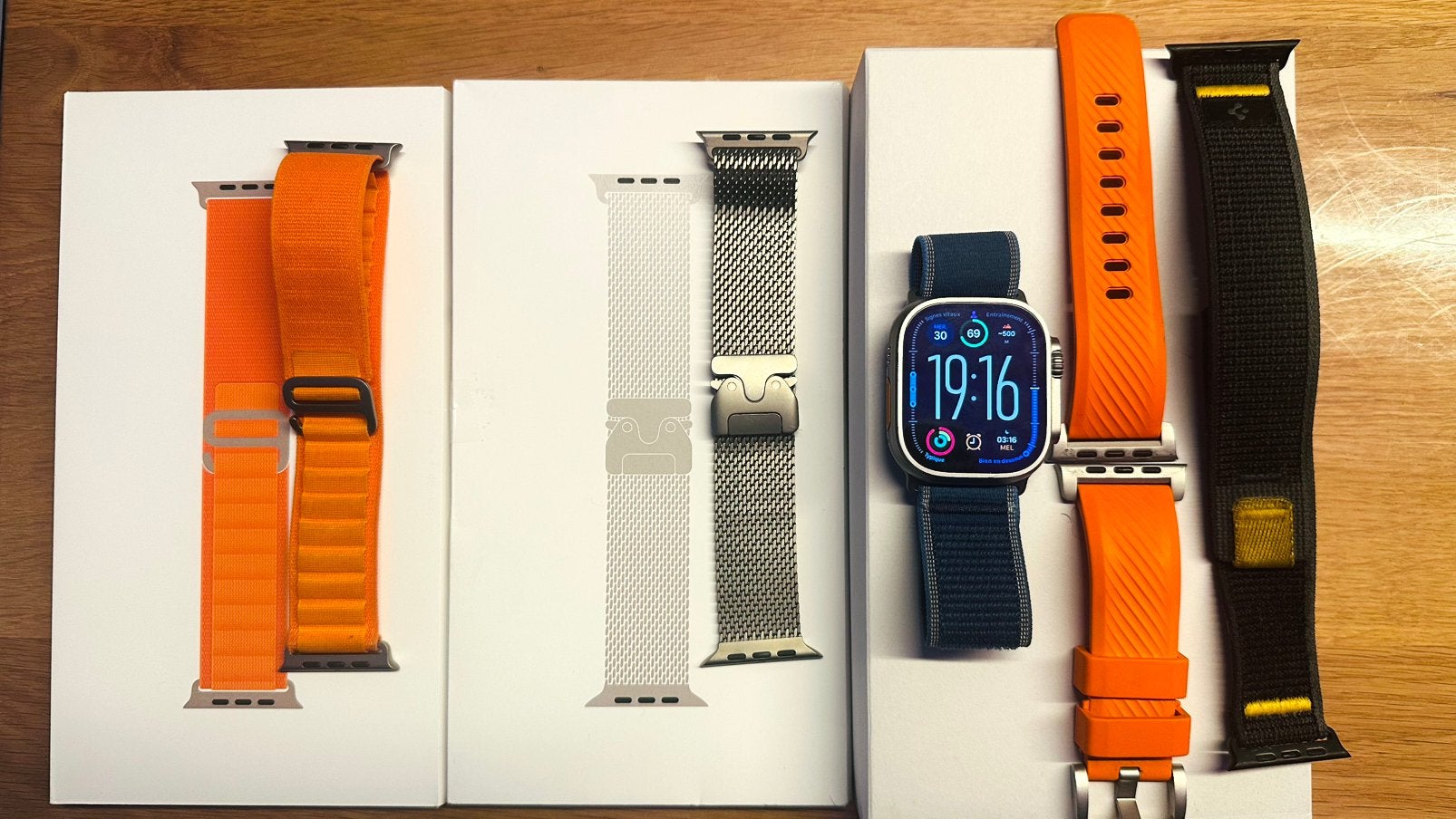 Apple Watch Ultra 3 + 5 banden, Handtassen en Accessoires, Ophalen of Verzenden, Conditie, Zo goed als nieuw