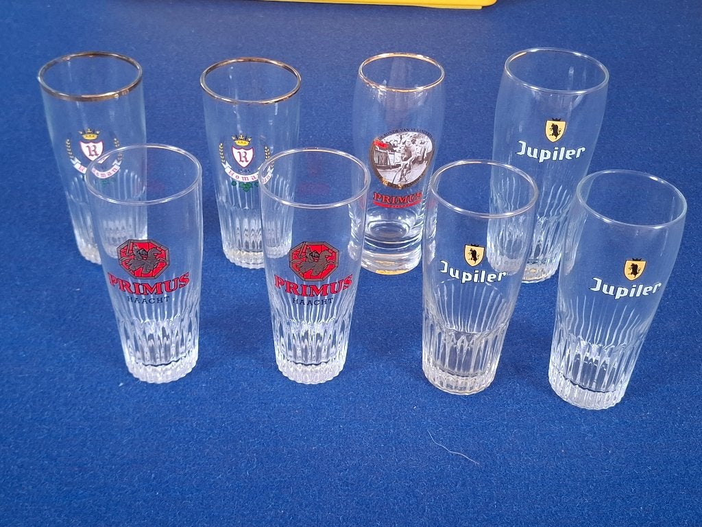 8 bierglazen, Ophalen, Gebruikt