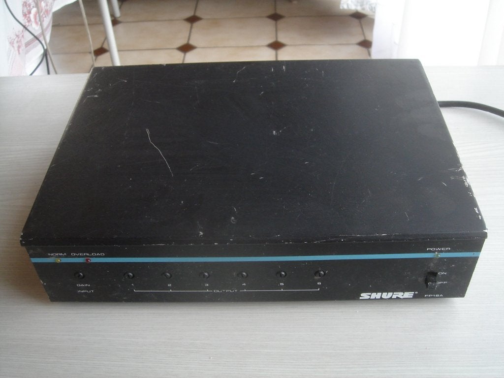 SHURE FP16A LOW NOISE DISTRIBUTION AMPLIFIER, Enlèvement, Utilisé, 5 à 10 canaux, Entrée micro