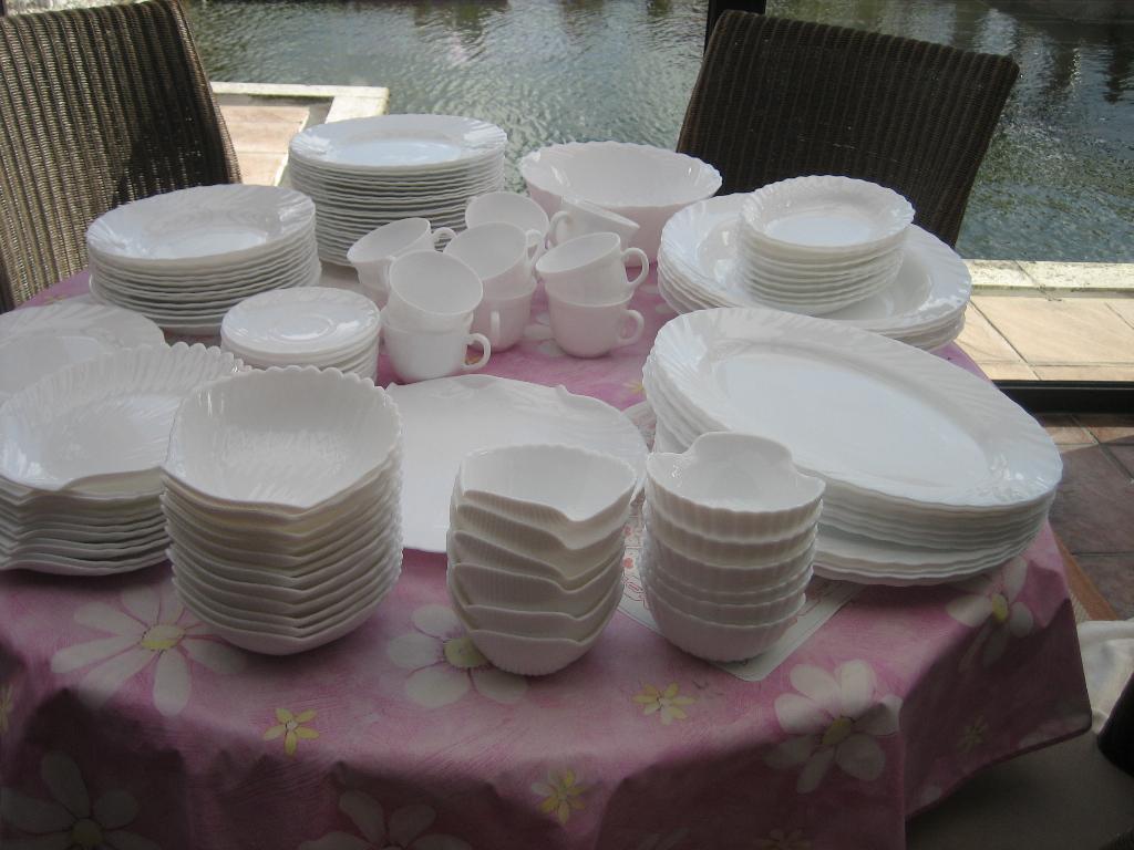 allerlei witte borden en vispotjes, Enlèvement, Comme neuf, Assiettes(s)