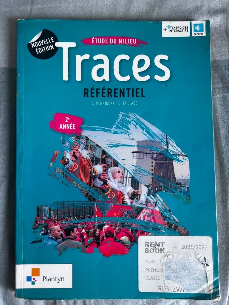 Livre scolaire Trace RÉFÉRENTIEL 2ieme années, Plantyn, Enlèvement, Utilisé, Secondaire