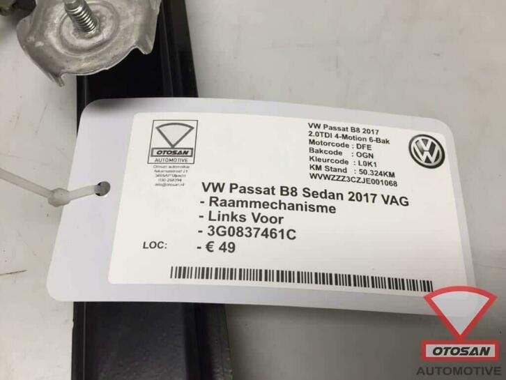 vw passat b8 2017 l ve vitre gauche avant 3g0837461c, Volkswagen, Volkswagen AG, Vw@volkswagen.de, Utilisé