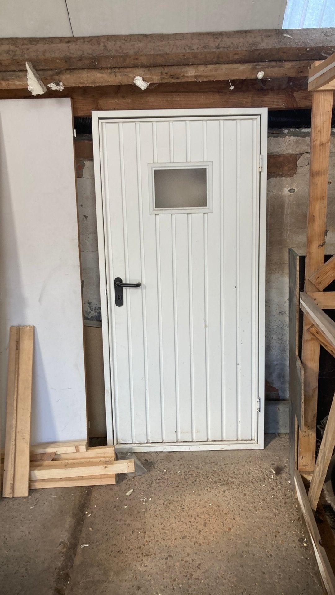 deur voor loods/tuinberging, Tuin en Terras, Gebruikt, Schuur, Minder dan 200 cm, 1 raam