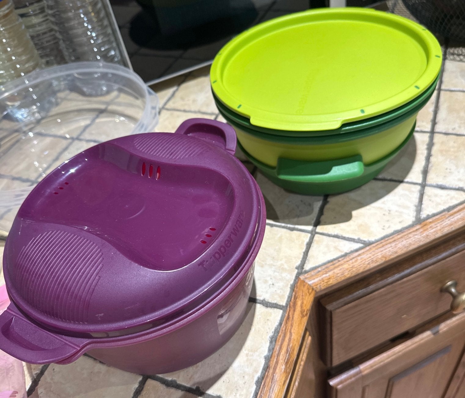Lot Tupperware Micro Urban, Maison & Meubles, Cuisine| Tupperware, Comme neuf, Vert, Enlèvement