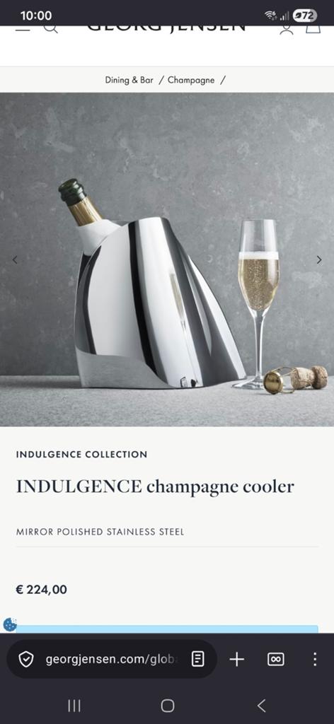 Wijnkoeler Georg Jensen, Enlèvement, Neuf