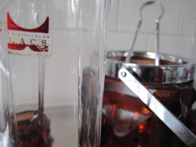 Bijzondere set vintage Kristal 12 Longdrink + ijsemmer, Antiek en Kunst, Ophalen