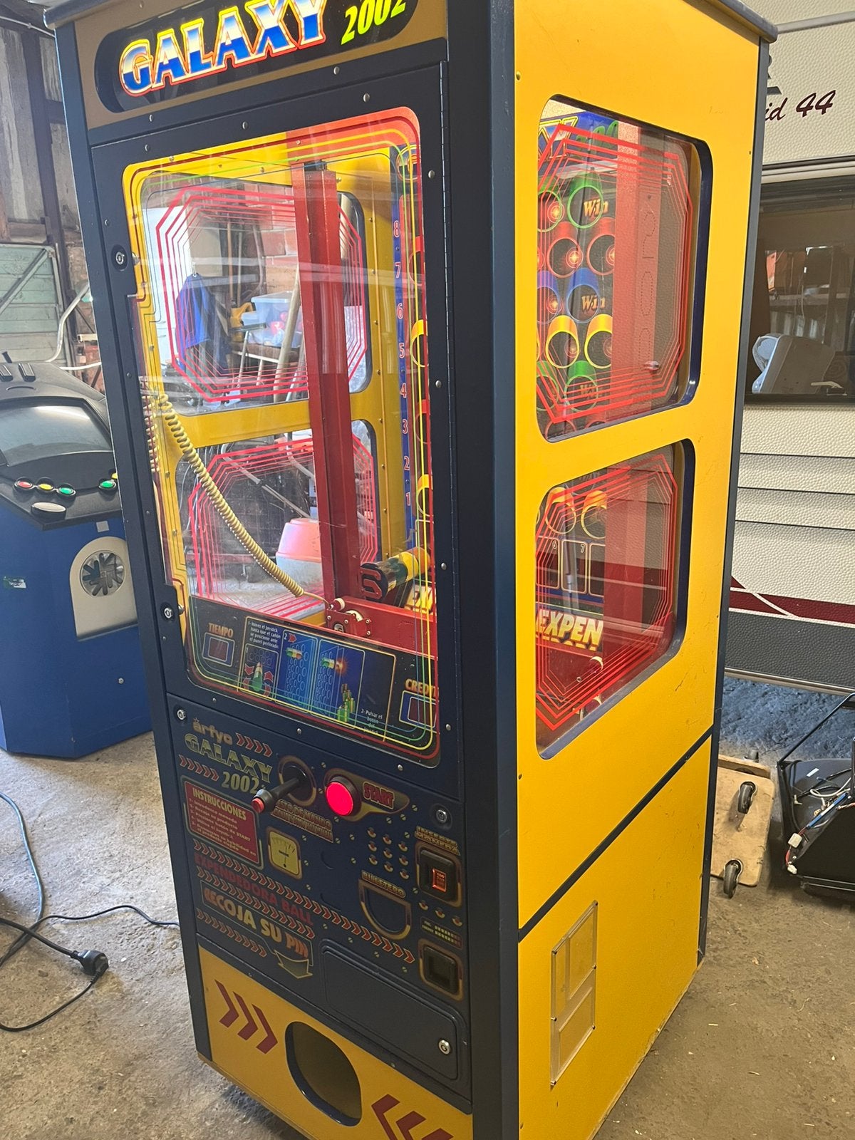 Galaxy 2002 arcade, Verzamelen, Automaten | Gokkasten en Fruitautomaten, Overige munten, Ophalen, Gebruikt, Met sleutels