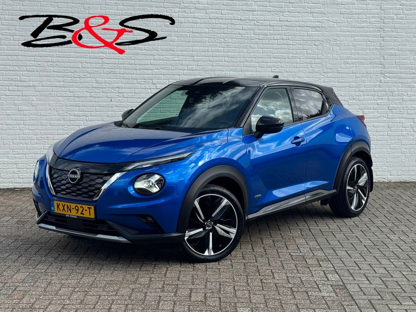 Nissan Juke 1.6 Hybrid Premiere Ed. N-Design Trekhaak Adapti, Automaat, Blauw, Bedrijf, Grijs
