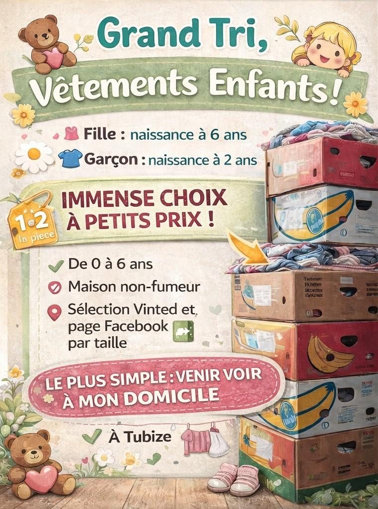 Jolis vêtements enfants à tout petit prix, Enfants & Bébés, Paquets de vêtements pour enfants, Comme neuf, Taille 98, Enlèvement