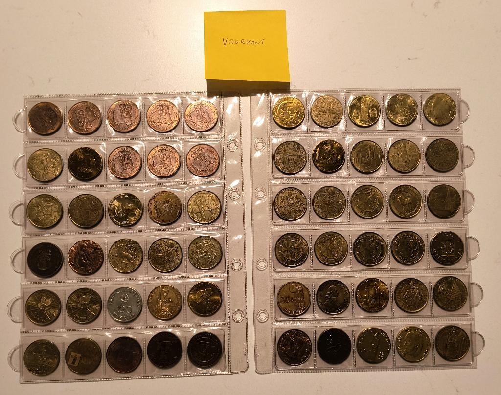 Collectie van 82 Belgische gemeentemunten – jaren 1980-1983, Postzegels en Munten, Ophalen of Verzenden, Overig