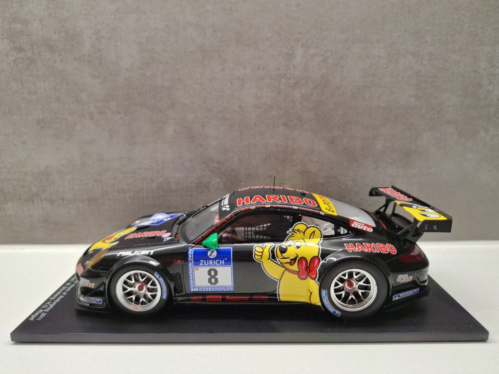 Porsche 997 GT3 R Spark 1/18 Haribo Racing 24h Nurburgring, Hobby & Loisirs créatifs, Voitures miniatures | 1:18, Enlèvement ou Envoi