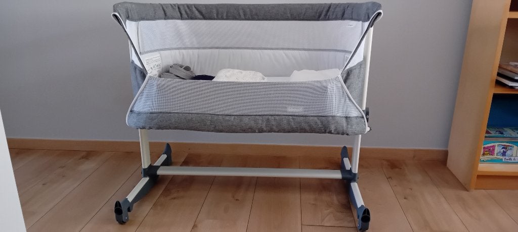 Cododo/Berceau à bascule BabyGo + Kit literie complet, Matelas, Moins de 70 cm, Comme neuf, Enlèvement