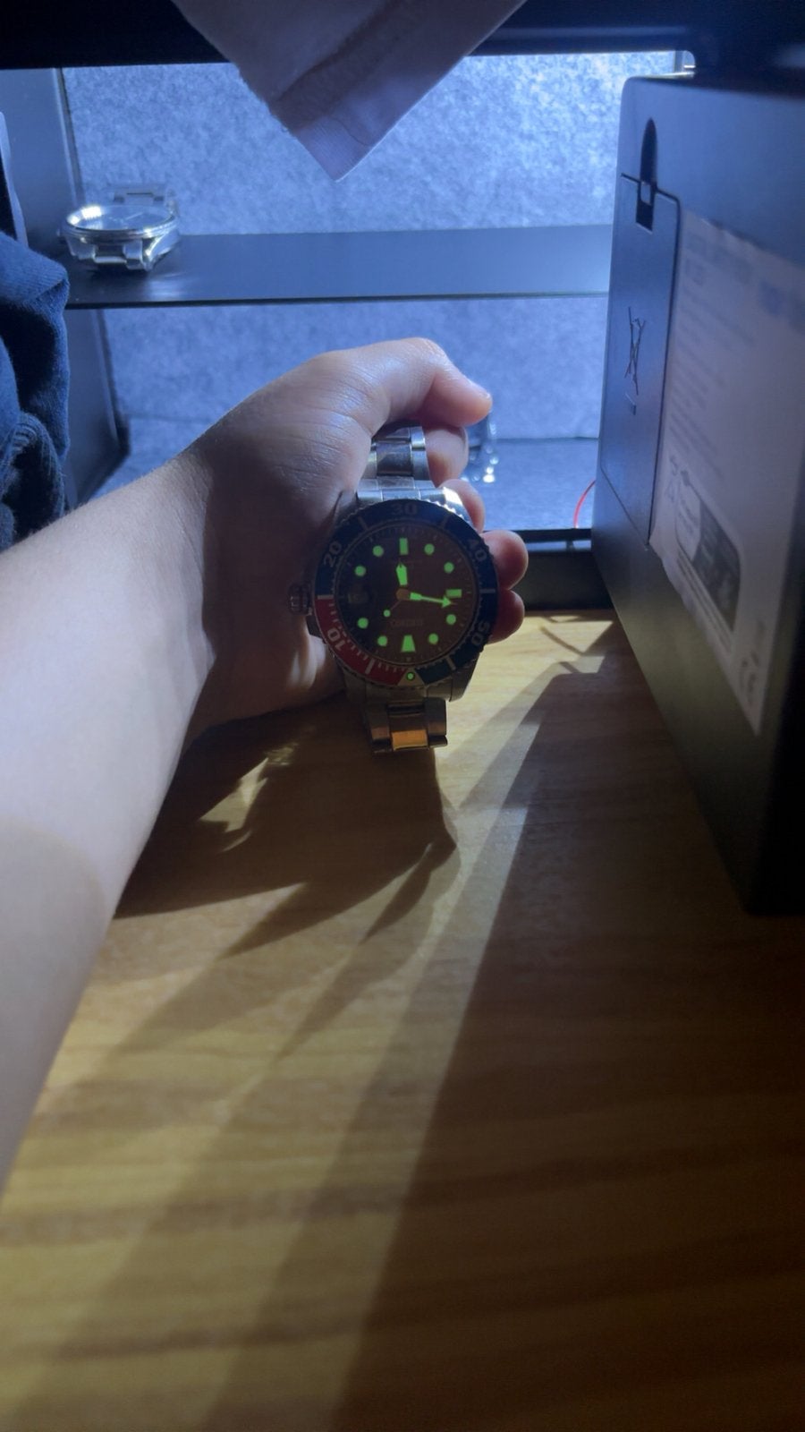 Plongeur solaire Seiko Prospex SNE591P1 200M Pepsi, Montre-bracelet, Seiko, Enlèvement ou Envoi, Utilisé