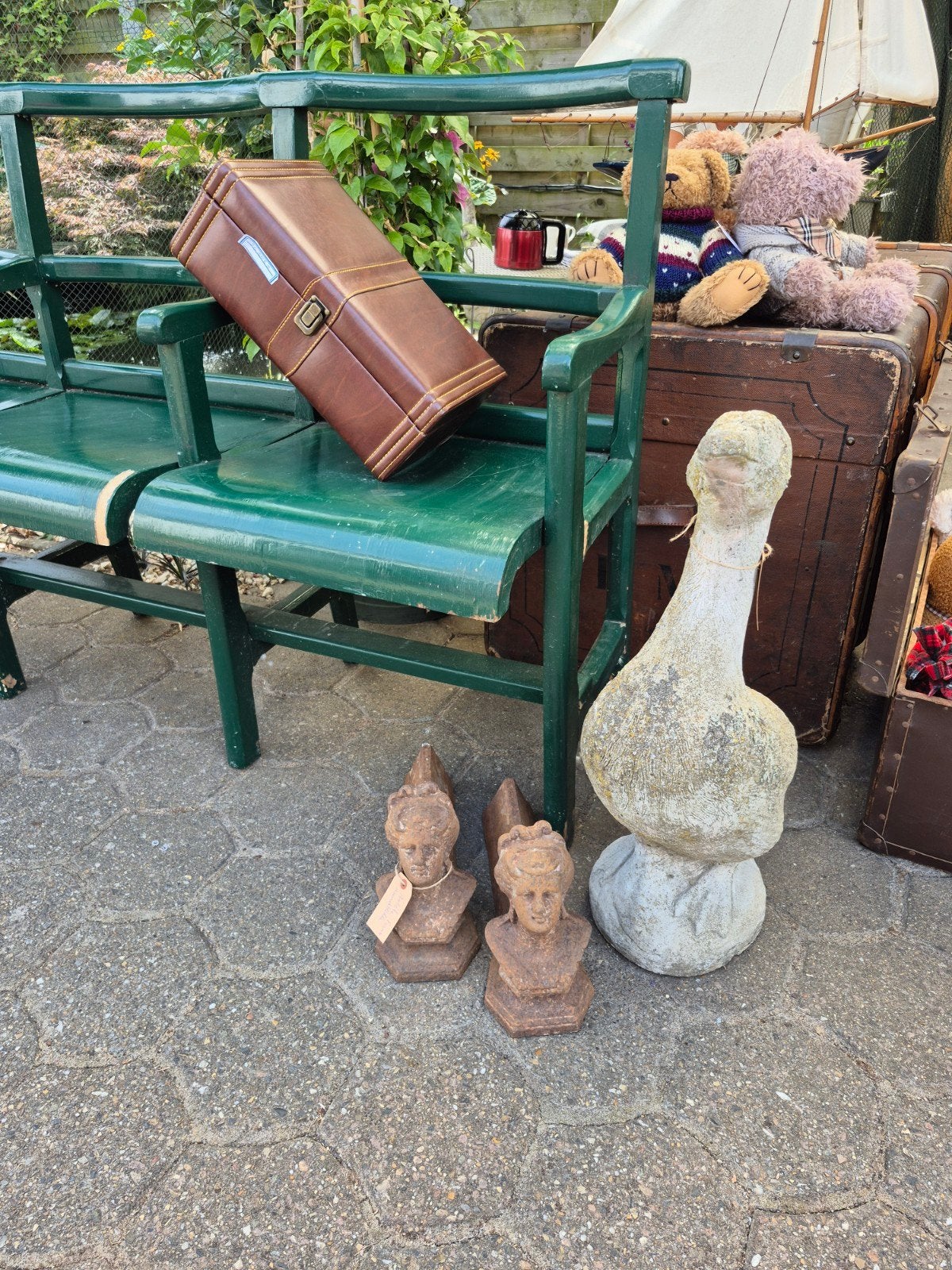 mooi verweerde gans in beton, Tuin en Terras, Ophalen