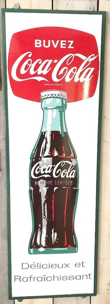 Reclamebord Coca-Cola 1960, Ophalen, Zo goed als nieuw, Reclamebord