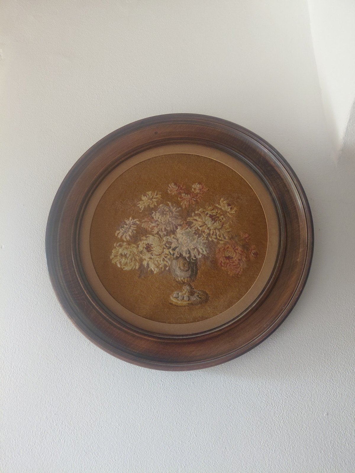 tapisserie  ancienne  cadre  ancienne bois  faite une  offre, Enlèvement ou Envoi