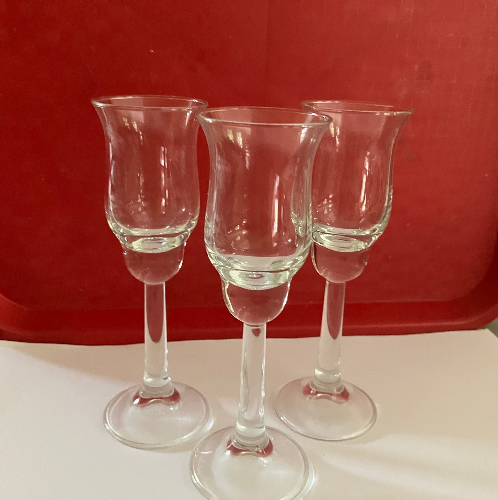 Lot de 3 verres à cherry en forme de tulipe, Enlèvement ou Envoi, Comme neuf