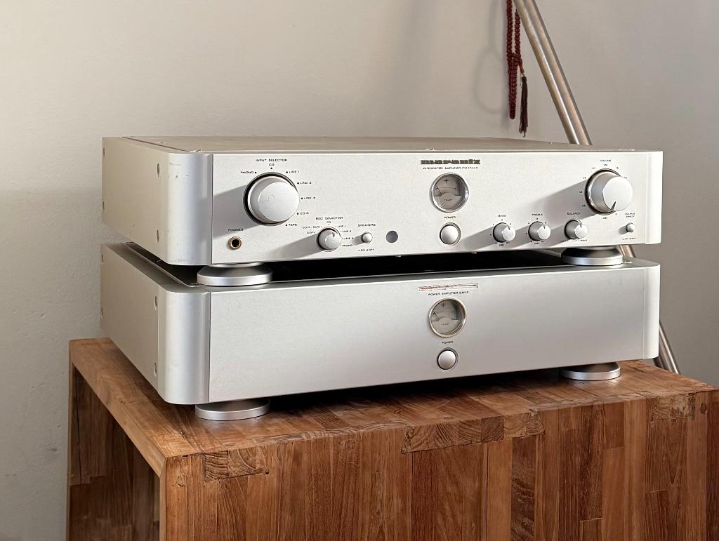 Marantz PM-17 MKII versterker en SM-17 eindversterker, Gebruikt, 60 tot 120 watt, Stereo, Ophalen