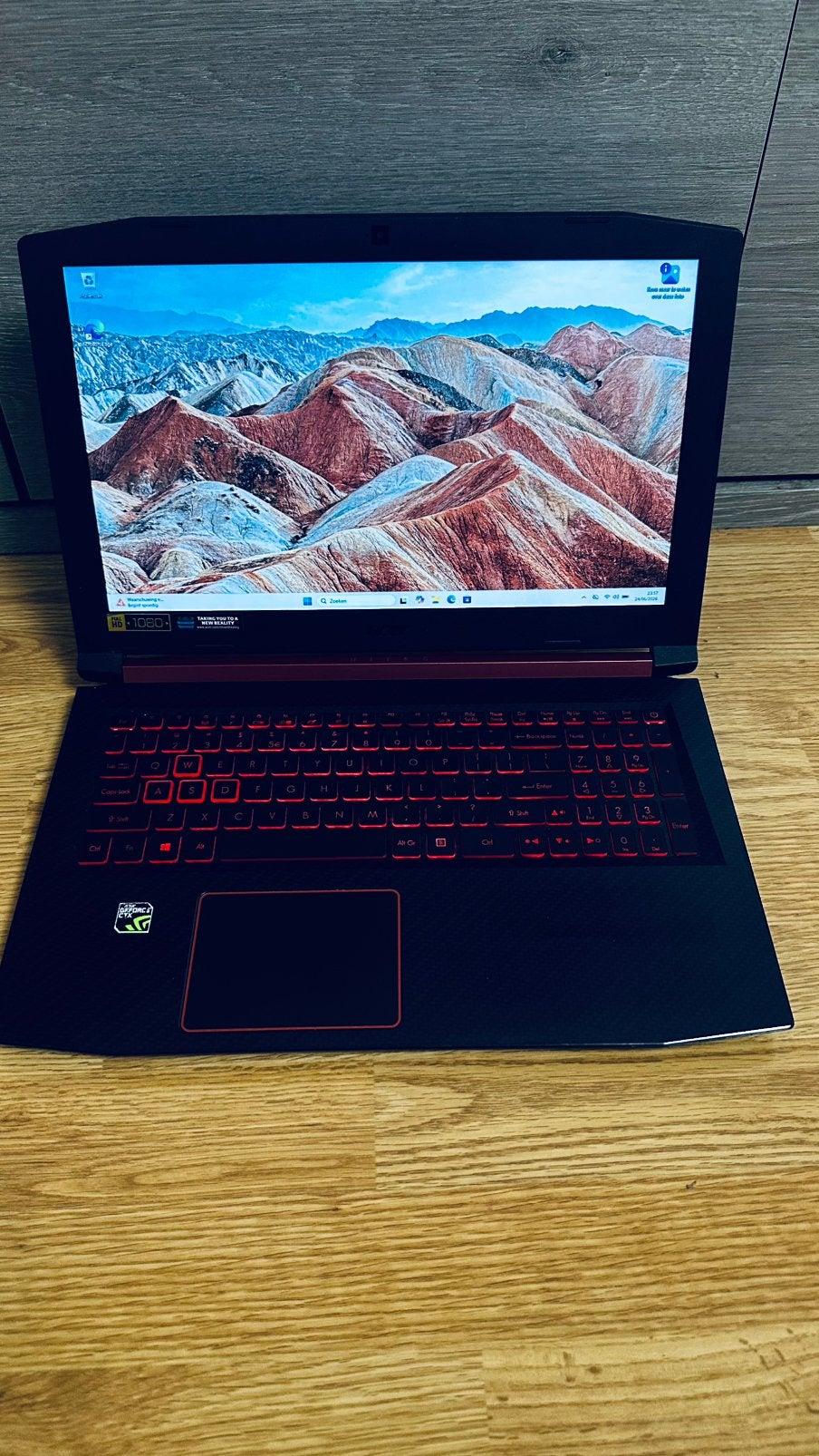 Acer Nitro gaming laptop, Computers en Software, Windows Laptops, Gebruikt, 16 inch, HDD, SSD, 2 tot 3 Ghz, 16 GB, Qwerty, Met videokaart