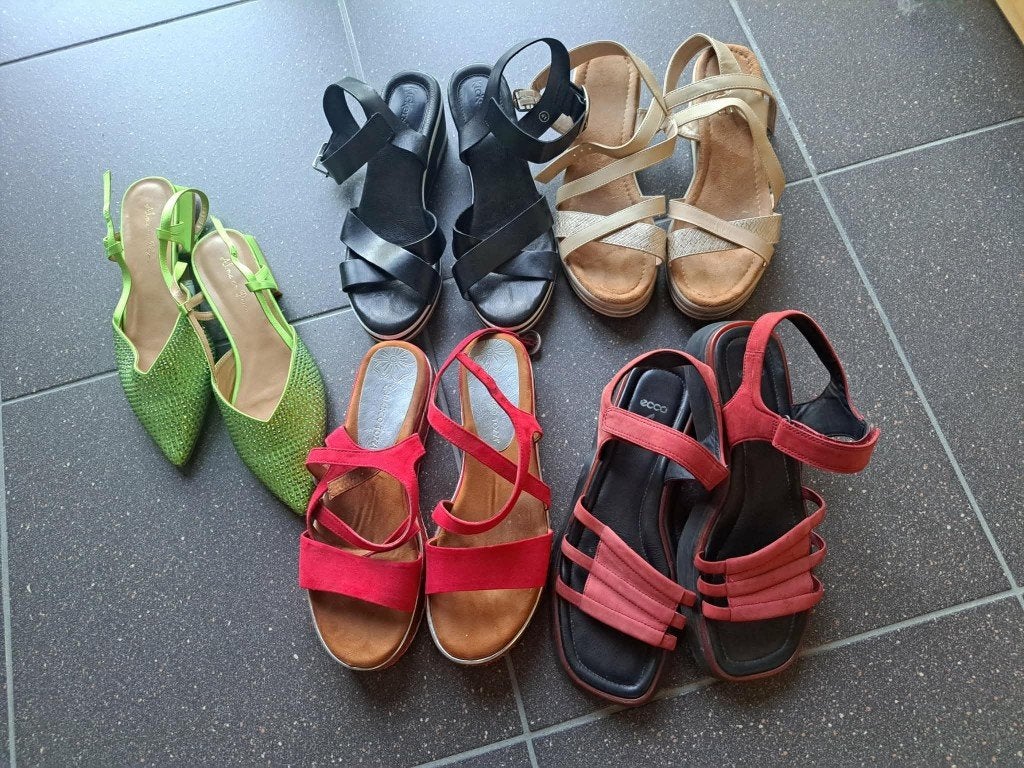 Diverse sandalen en slingbacks - Maat 41, Zo goed als nieuw, Rood, Sandalen of Muiltjes, Ophalen of Verzenden