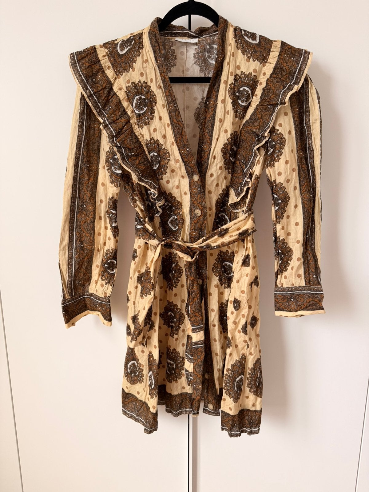 Prachtige herfstjurk van Sandro, Kleding | Dames, Ophalen of Verzenden, Gedragen