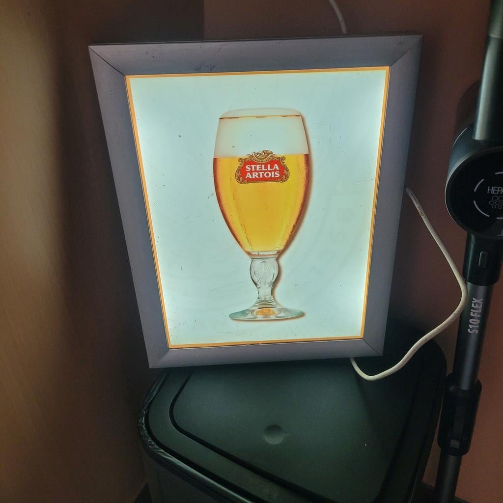 Stella Artois verlicht bord, Verzamelen, Ophalen of Verzenden, Stella Artois