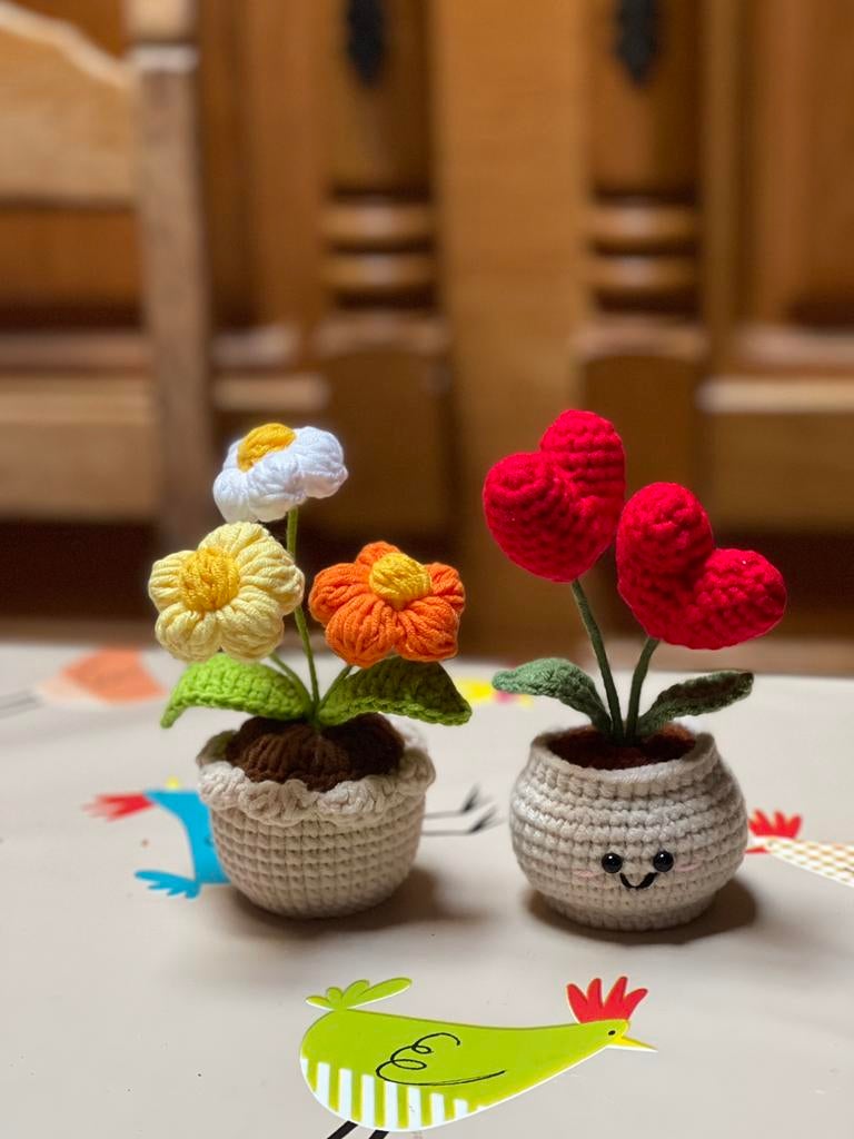 Zelfgemaakte gehaakte bloemen, Hobby en Vrije tijd, Breien en Haken, Ophalen of Verzenden, Nieuw