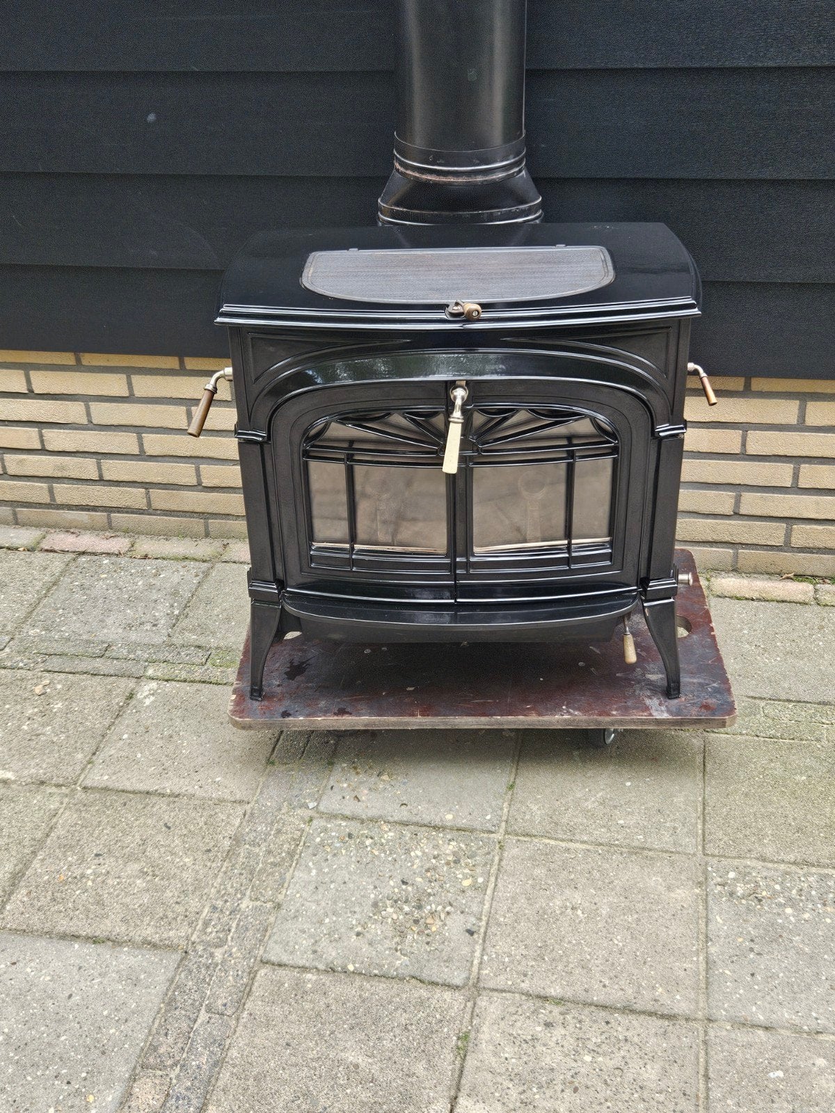 Goede Houtkachel Encore Vermont 12kw, Huis en Inrichting, Ophalen, Houtkachel, Zo goed als nieuw, Vrijstaand